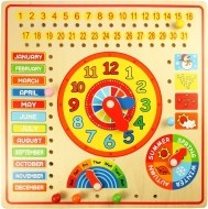 Bigjigs Toys Kalendár s hodinami - cena, porovnanie