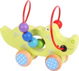 Bigjigs Toys Motorický labyrint na kolieskach - krokodíl