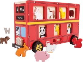 Bigjigs Toys Autobus so zvieratkami