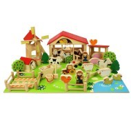 Bigjigs Toys Veľká drevená farma - cena, porovnanie