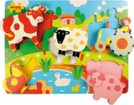 Bigjigs Toys Vkladacie puzzle - Farma - cena, porovnanie