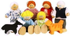 Bigjigs Toys Bábiky do domčeka-rodinka