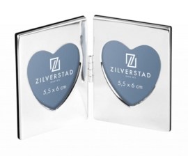 Zilverstad Double Heart 2x5.5x6cm