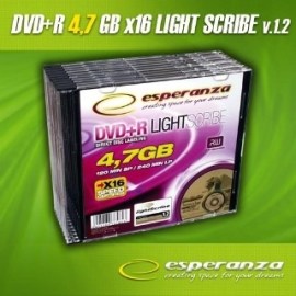 Esperanza Slim Jewel Case potlač 16x DVD+R 4.7GB 10