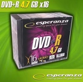 Esperanza Slim Jewel Case 16x DVD+R 4.7GB 10