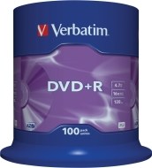 Verbatim 43551 DVD+R 4.7GB 100ks - cena, porovnanie