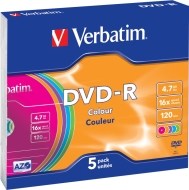 Verbatim 43557 DVD-R 4.7GB 5ks - cena, porovnanie