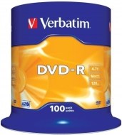 Verbatim 43549 DVD-R 4.7GB 100ks - cena, porovnanie