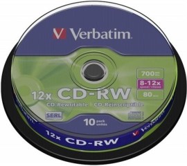 Verbatim 43480 CD-RW 700MB 10ks
