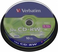 Verbatim 43480 CD-RW 700MB 10ks - cena, porovnanie