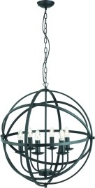 Searchlight Cage Frame Orb Pendant 2476