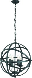 Searchlight Cage Frame Orb Pendant 2474