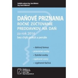 Daňové priznania za rok 2016