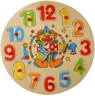 Alltoys Vkladačka drevná - hodiny klaun, zajac - cena, porovnanie
