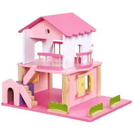 Rakonrad Drevený domček pre bábiky - ružový