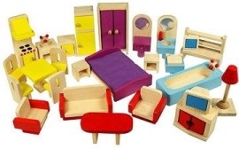 Bigjigs Drevený nábytok do domčeka pre bábiky