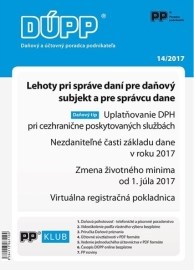 DUPP 14 2017 Lehoty pri správe daní pre daňový subjekt a pre správcu dane