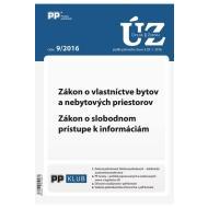 UZZ 9/2016 Zákon o vlastníctve bytov a nebytových priestorov - cena, porovnanie