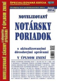 Novelizovaný Notársky poriadok 35 2016