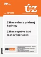 UZZ 28 2016 Zákon o dani z pridanej hodnoty - cena, porovnanie