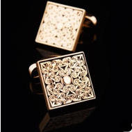 Manžetové gombíky luxusné zlatý ornament 0165 - cena, porovnanie