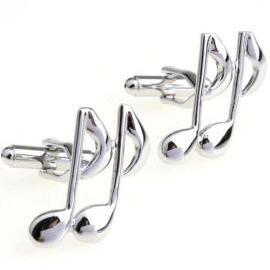 Manžetové gombíky osminové nota 0404