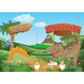 Dinosaury - Viac než 500 nálepiek , 8 obrázkov na ozdobenie, 8 strán maľovaniek