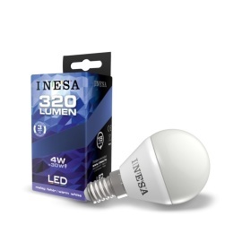 Inesa LED žiarovka G45 Teplá biela E14 4W