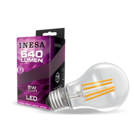 Inesa LED žiarovka Filament Teplá biela E27 5W