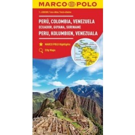 Peru, Kolumbie, Venezuela, Ecuador - mapa 1:4 mil.