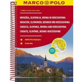 Slovinsko, Chorvatsko, Bosna a Herzegovina - atlas spirála 1:300 000