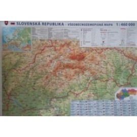 SR nástenná všeobecnozemepisná mapa 1:460T SC