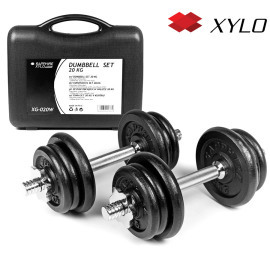 XYLO Nakladacie činky v kufríku 2x10kg