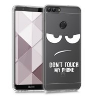 Kwmobile Priehľadné púzdro s dizajnom don't touch my phone Huawei P Smart - cena, porovnanie