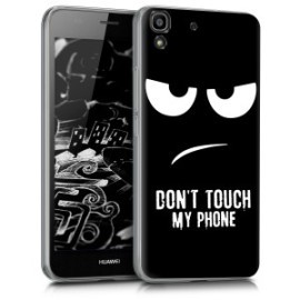 Kwmobile Priehľadné púzdro s dizajnom don't touch my phone Huawei Y6