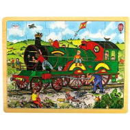 Bigjigs Drevené puzzle – Vlak - cena, porovnanie