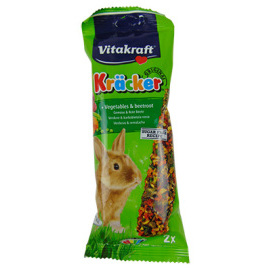 Vitakraft Dvojitá tyčinka so zeleninou a červenou repou pre králiky 2ks