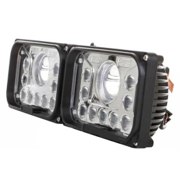 Ledsviti 2x hranatý predný LED svetlomet s diaĺkovým svetlom 42W 12-36V SM-8042-SXA