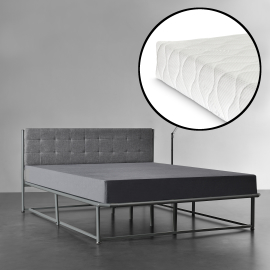 En Casa Kovová manželská posteľ s roštom a matracom 140 x 200 cm