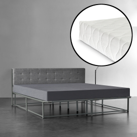 En Casa Kovová manželská posteľ s roštom a matracom 180 x 200 cm