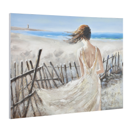 ArtWork Ručne maľovaný obraz - dievča pri mori