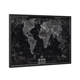 ArtWork Dizajnový obraz na stenu - hliníková doska - mapa sveta 60x80x2.8cm