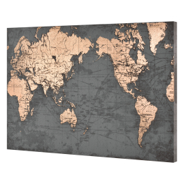 ArtWork Dizajnový obraz na stenu - tlač na pergamenový papier - mapa sveta