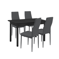 En Casa Štýlový dizajnový jedálenský stôl HTBT-4712 so 4 stoličkami HTCC-3113 - cena, porovnanie