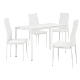 En Casa Štýlový dizajnový jedálenský stôl (120 x 60 cm) - so 4 elegantnými stoličkami