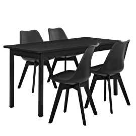 En Casa Štýlový dizajnový jedálenský stôl so 4 stoličkami