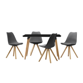 En Casa Dizajnový jedálenský stôl - 120 x 70 cm a 4 stoličky