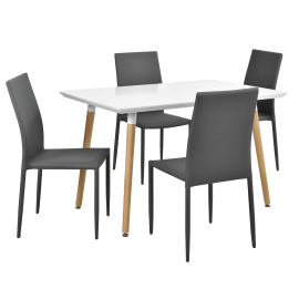 En Casa Dizajnový jedálenský stôl - 120 x 70 cm - so 4 stoličkami