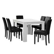 En Casa Elegantný dubový jedálenský stôl HTFU-1404 - 140 x 90 cm - so 6 stoličkami HTMY-9706 - cena, porovnanie