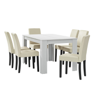 En Casa Elegantný dubový jedálenský stôl HTFU-1404 - 140 x 90 cm - so 6 stoličkami HTMY-9704 - cena, porovnanie